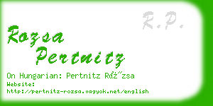 rozsa pertnitz business card